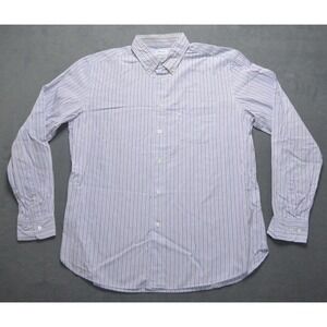 Faconnable Club Striped Long Sleeve Button Down Shirt Casual Men's Size‎ XL
